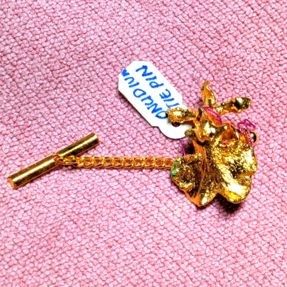 OOAK 24K Dipped Orchid Tie Pin